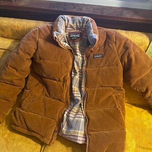 Patagonia Fjord Brown Corduroy Puffer Jacket